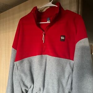Old Navy Red and Gray Pullover